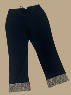 Y2K “The Wild” Stretch Leopard Cuff Capris